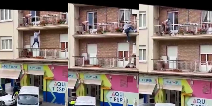 Spiderman de Calahorra: joven escaló dos pisos para salvar a persona mayor de caer de un balcón