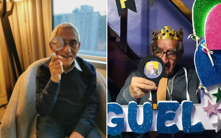 Adulto mayor celebró su cumpleaños como 