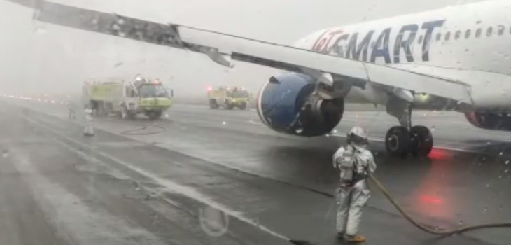 Avión con 171 pasajeros aterrizó de emergencia en aeropuerto de Talcahuano por falla en motor