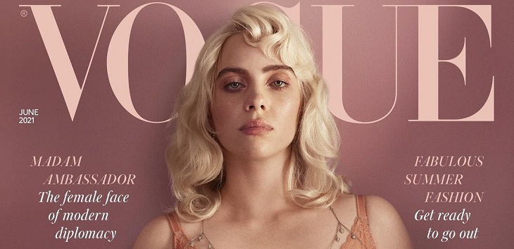 Billie Eilish es portada de 'Vogue' con look inédito y fuerte mensaje sobre el cuerpo femenino