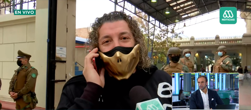 Leo Rey se vistió con look gamer para cumplir como vocal: barbijo dejó intrigada a Andrea Arístegui