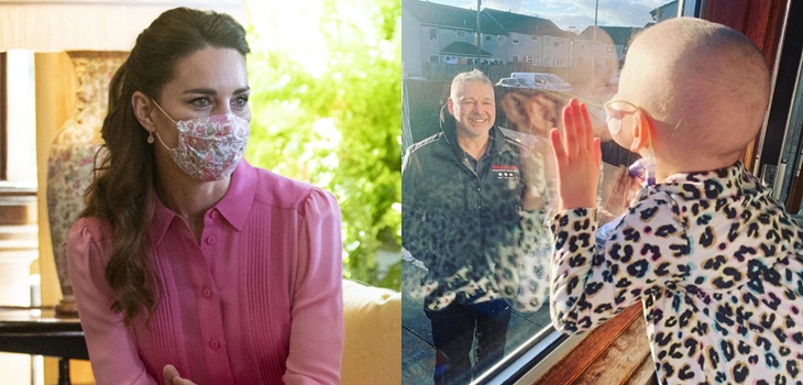 Kate Middleton cumplió sueño de niña con leucemia que veía a su papá mediante ventanal por pandemia