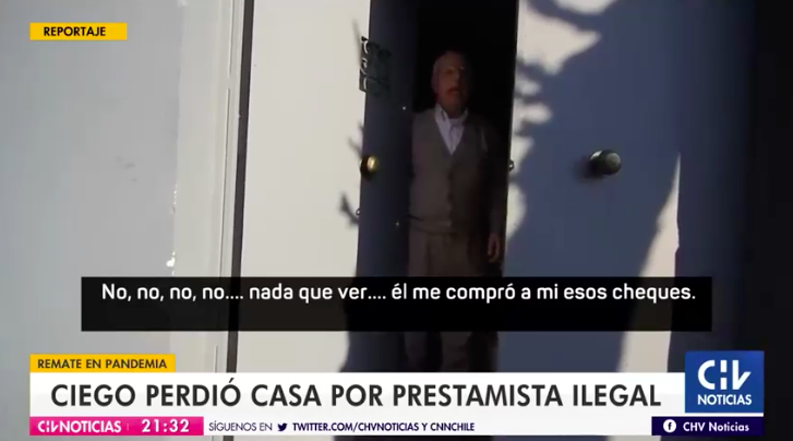 Adulto mayor con ceguera