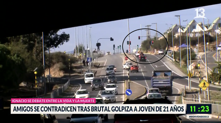 joven bajo puente en coma