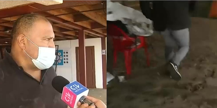 Periodista de CHV sufrió fail en pleno despacho por culpa de las marejadas: “Casi nos pilla la ola”