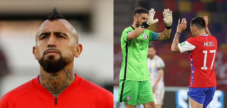 Vidal felicitó a la 'Roja' con foto sin Bravo, recibió críticas y de inmediato las respondió