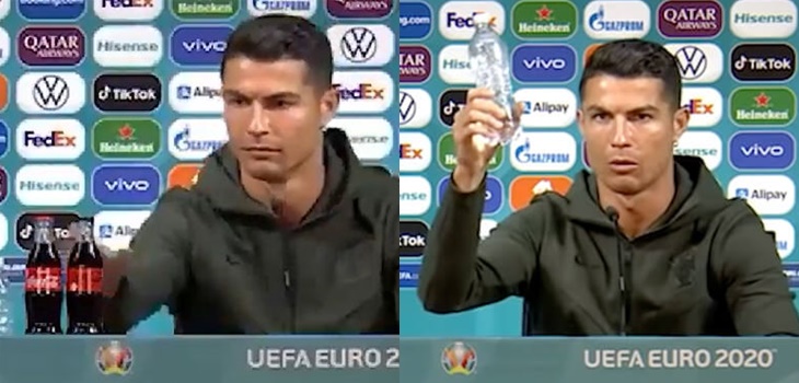 Gesto de Cristiano Ronaldo en conferencia de la Eurocopa le costó millonarias pérdidas a Coca Cola