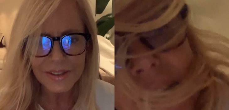 Cecilia Bolocco protagonizó nuevo chascarro durante transmisión en vivo: se cayó y Máximo la ayudó