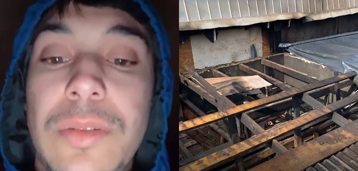 Exbailarín de Rojo tras perder su casa en grave incendio: 