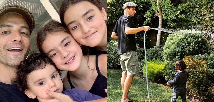 Gonzalo Ramírez contó especial significado del jardín de su casa junto a tierna imagen de sus hijos