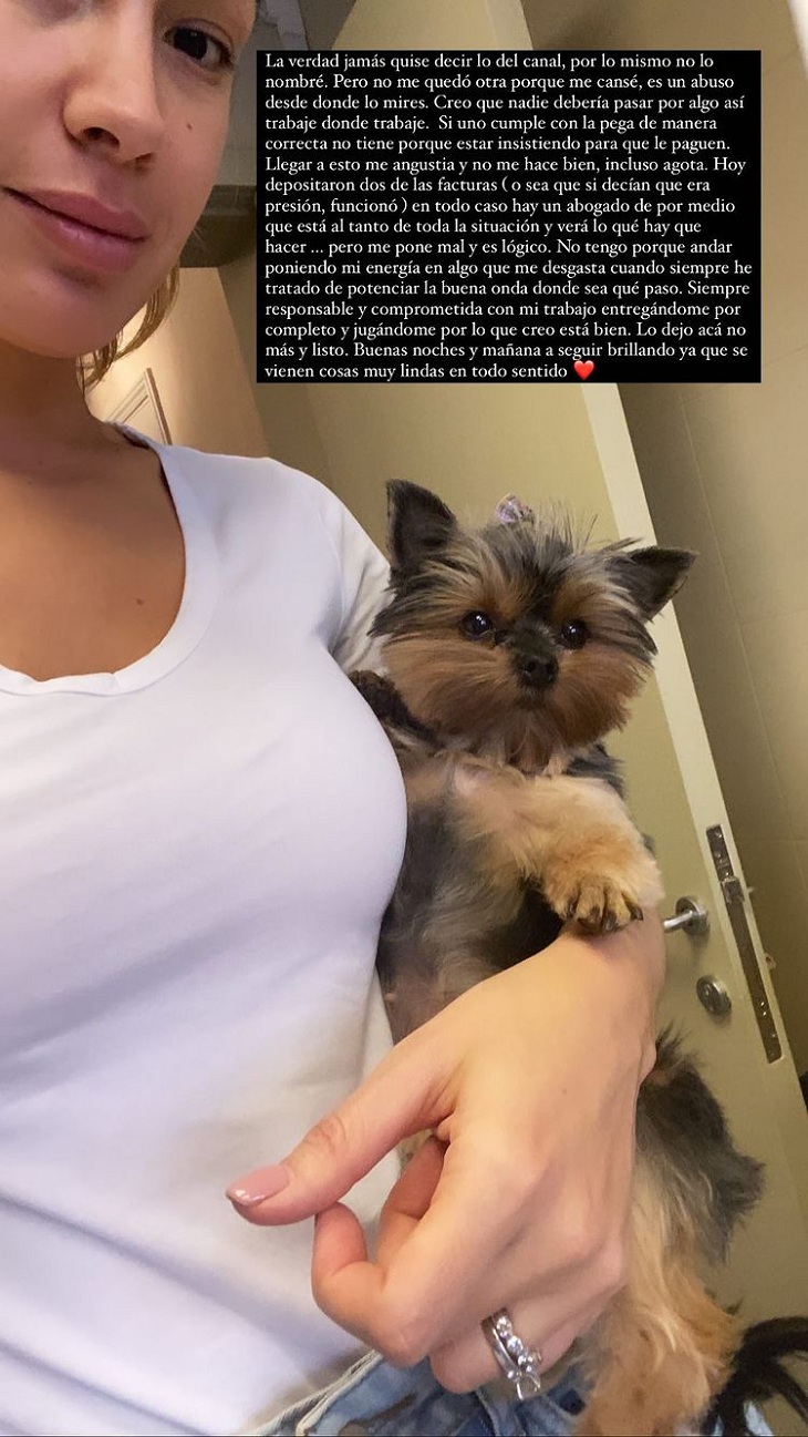 Vanesa Borghi contó que canal le pagó lo que le adeudaba