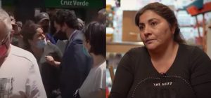 Mujer que increpó a Ignacio Briones en el centro de Santiago apareció en su franja: 