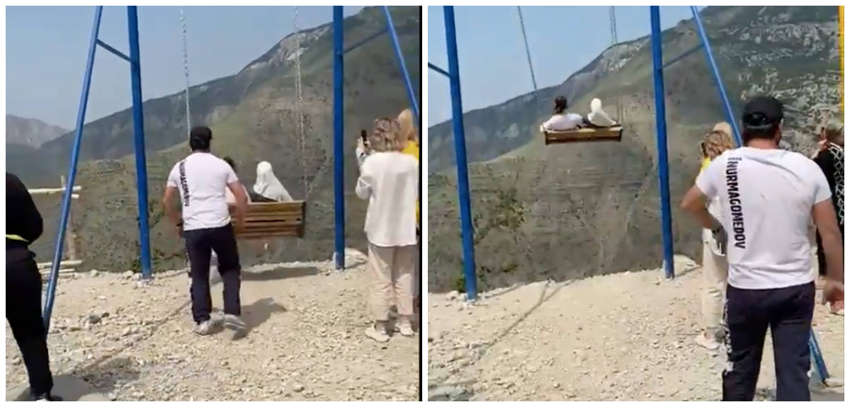 Mujeres tuvieron estrepitosa caída desde un columpio sobre acantilado: salvaron con vida de milagro