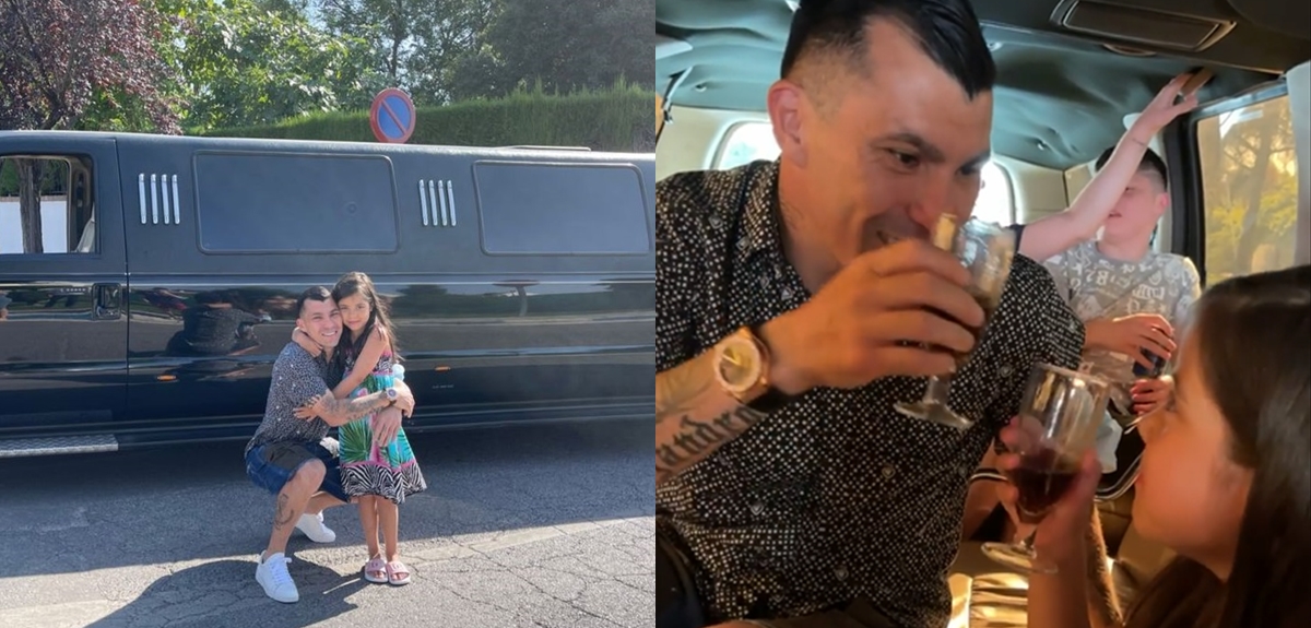 El tierno gesto de Gary Medel con su hija Alessandra: preparó cita en limusina con toda la familia