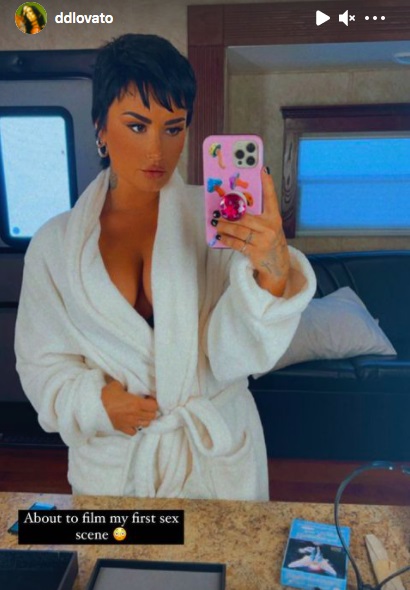 Demi Lovato grabó escena de sexo