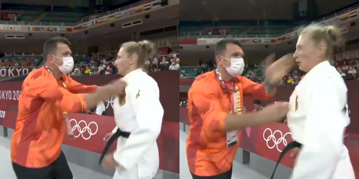Sacudida y golpeada por su entrenador: la polémica arenga a judoca en Tokio 2020 que se hizo viral