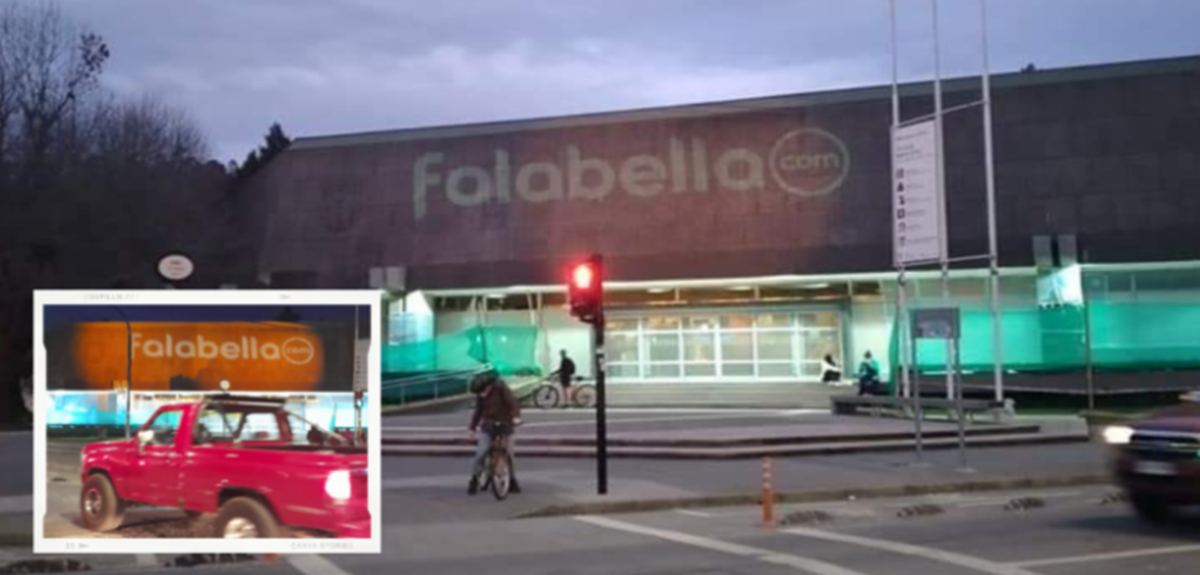 Falabella se disculpó con la UdeC tras proyectar su nuevo logo en la Pinacoteca sin pedir permiso