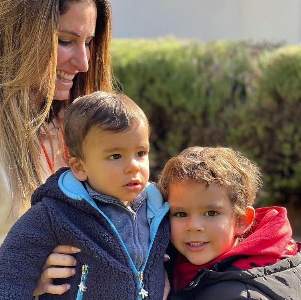 Francisca Sfeir y sus hijos