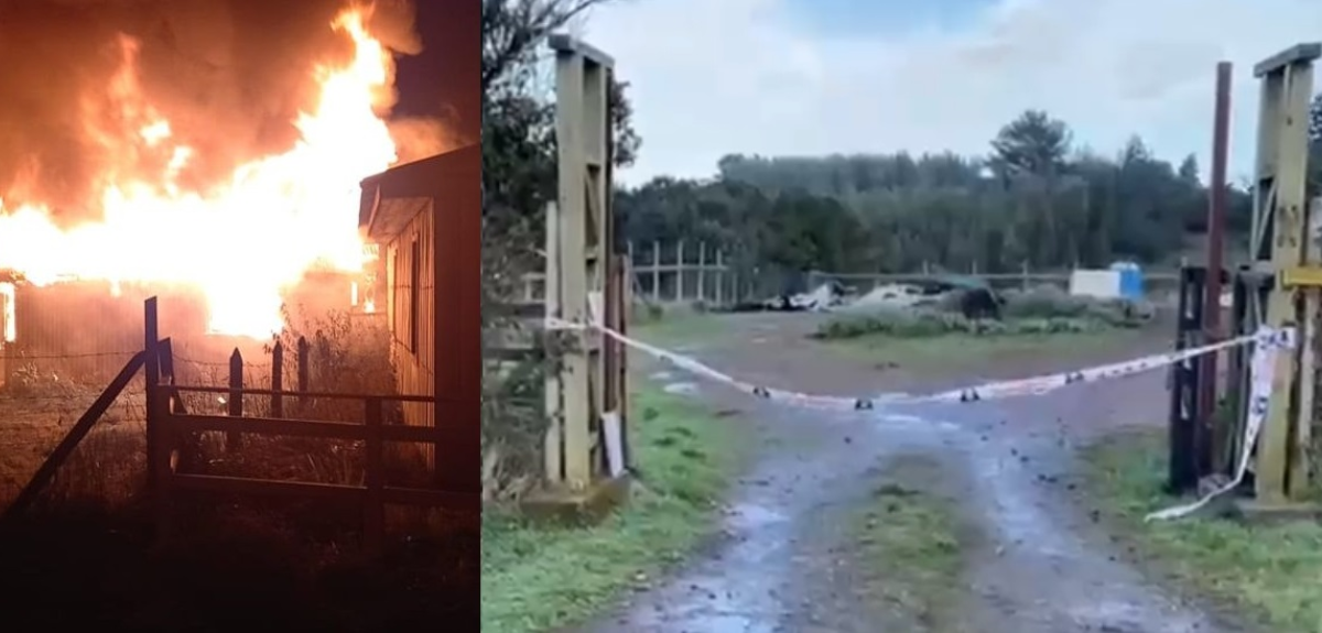 Una menor de edad y una joven fallecieron durante ataque incendiario que destruyó 3 cabañas en Tirúa
