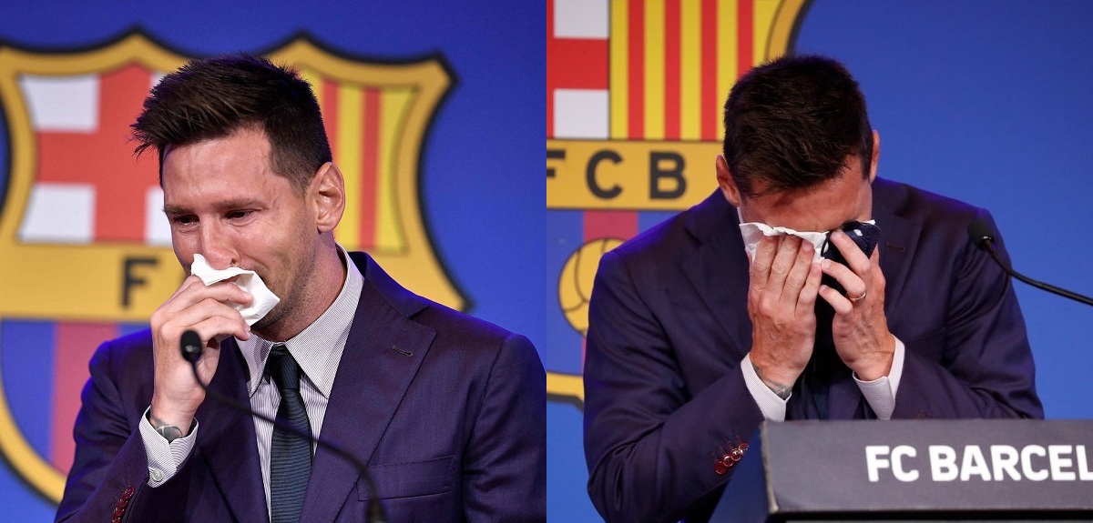 Lionel Messi rompió en llanto en su adiós al Barcelona: 