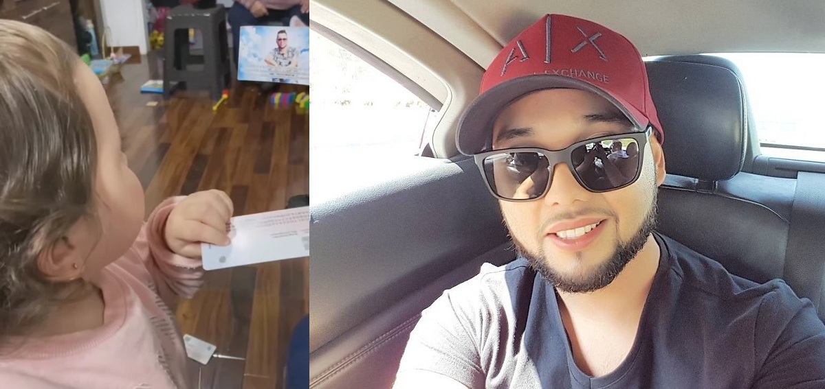 Pequeña hija de 'Cangri' conmovió con tierna reacción al ver foto de su padre: 