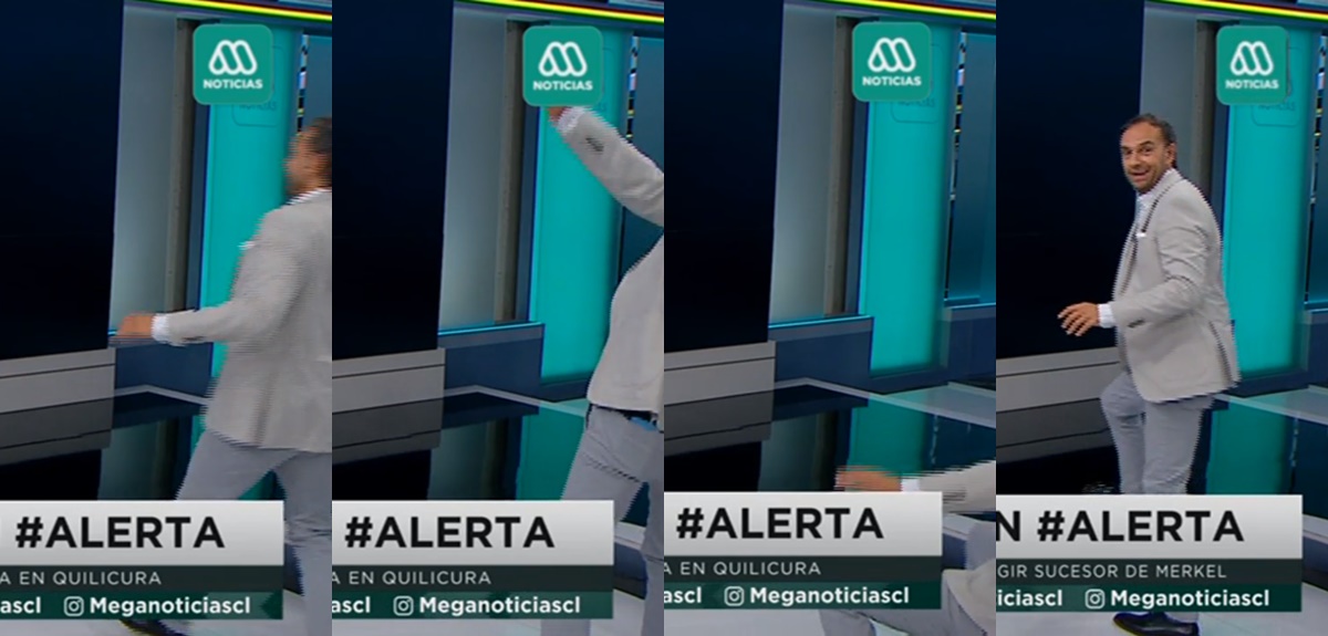 La caída de Rodrigo Sepúlveda en pleno 'Meganoticias Alerta' que casi pasa inadvertida