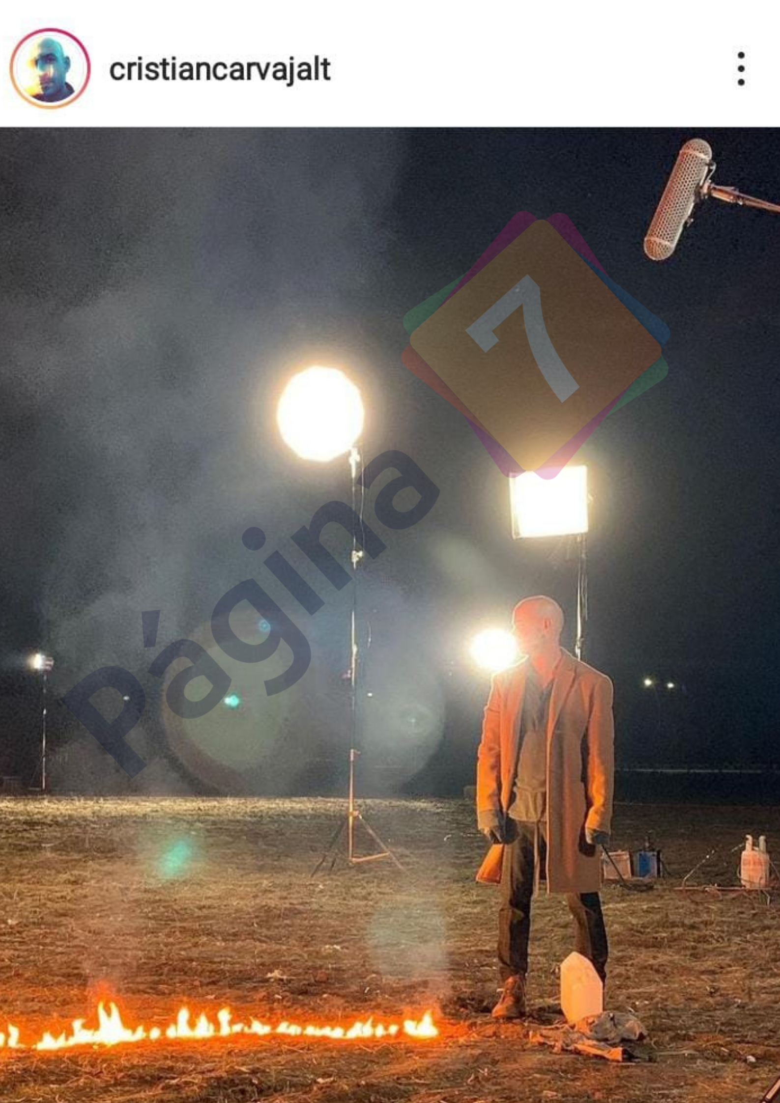 La foto de la recta final de Verdades Ocultas que compartió Cristián Carvajal y después borró