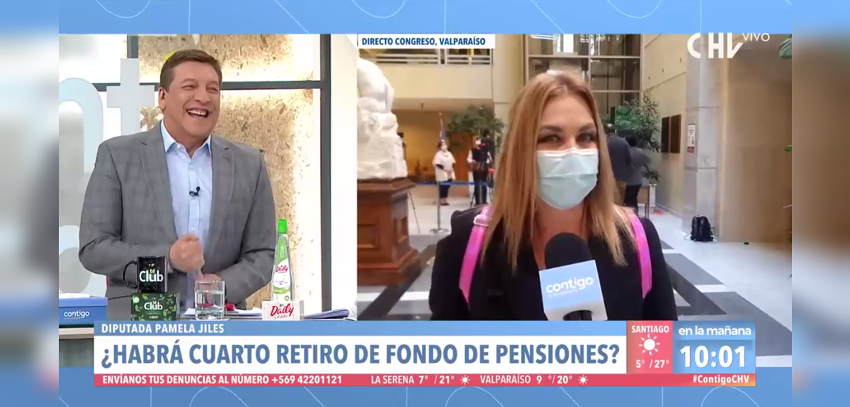 El inesperado piropo de Pamela Jiles que tomó por sorpresa a Julio César Rodríguez: 