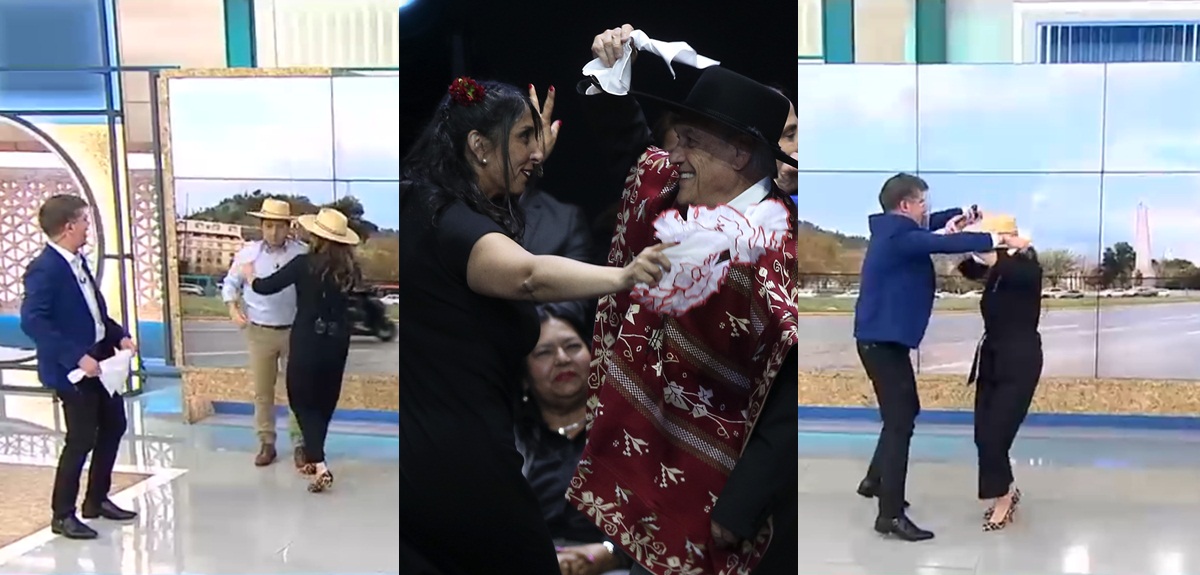 Monserrat Álvarez, Humberto Sichel y Eduardo Sáez sacaron risas al imitar cueca de Piñera y Rubilar