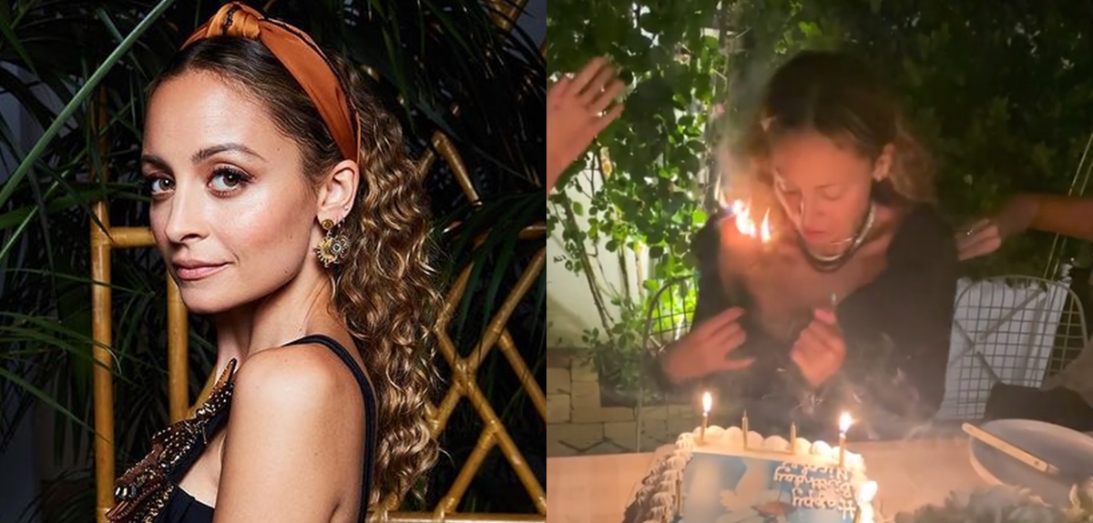 Nicole Richie sufrió accidente al intentar soplar sus velas de cumpleaños: se incendió su pelo