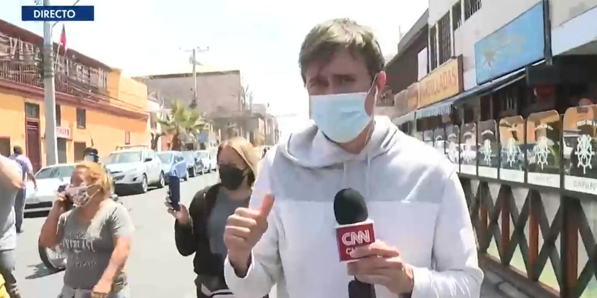 Roberto Cox fue encarado por manifestantes en plena cobertura de marcha contra inmigración irregular
