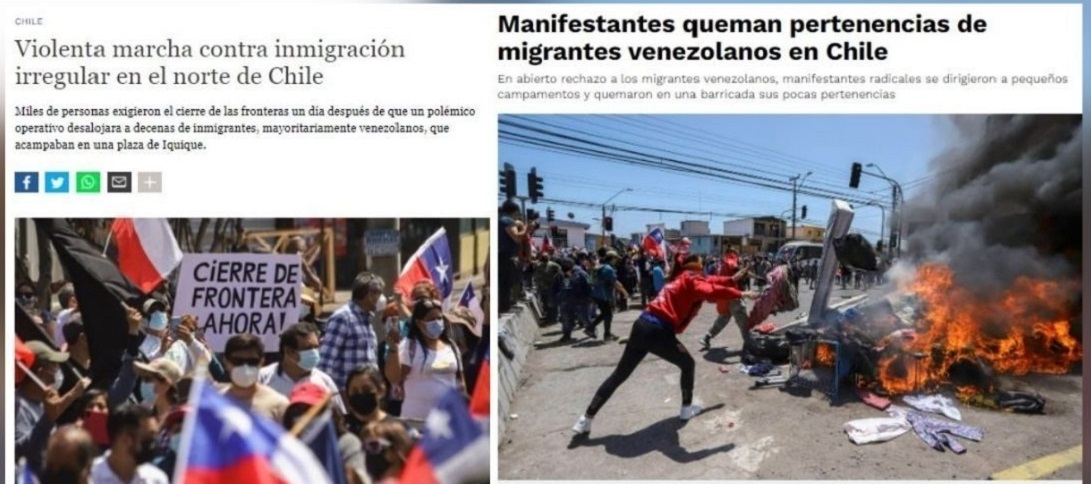 Vergüenza internacional: quema de pertenencias a migrantes en Iquique llega a medios extranjeros