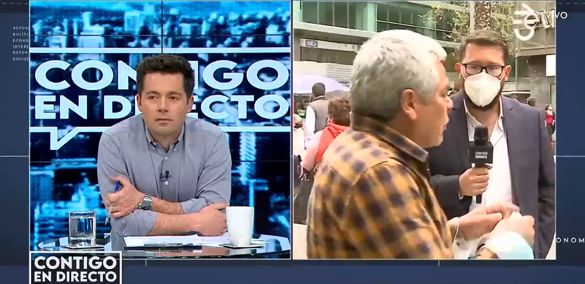 Transeúnte interrumpió a gritos despacho en vivo de Contigo en directo: 