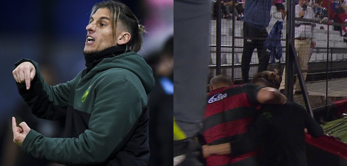 Escándalo en el fútbol argentino: técnico rival agarró del cuello a Beccacece tras provocador grito