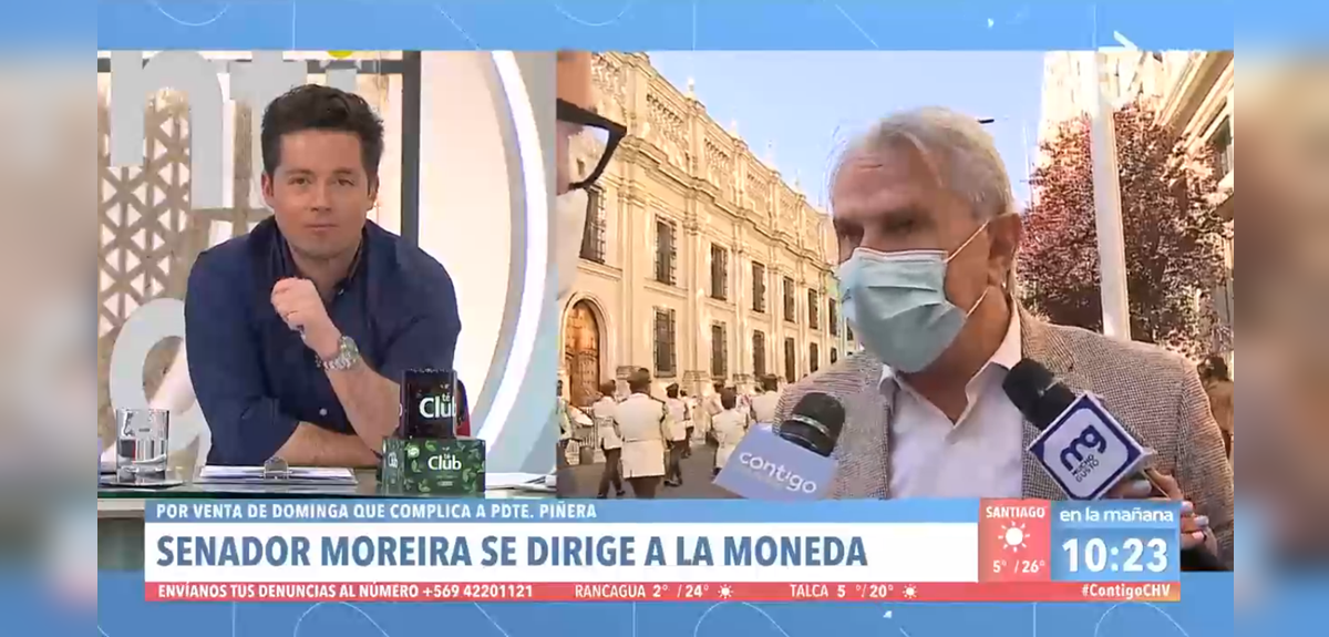 Iván Moreira defendió a Piñera en atípico despacho en matinal de CHV: 