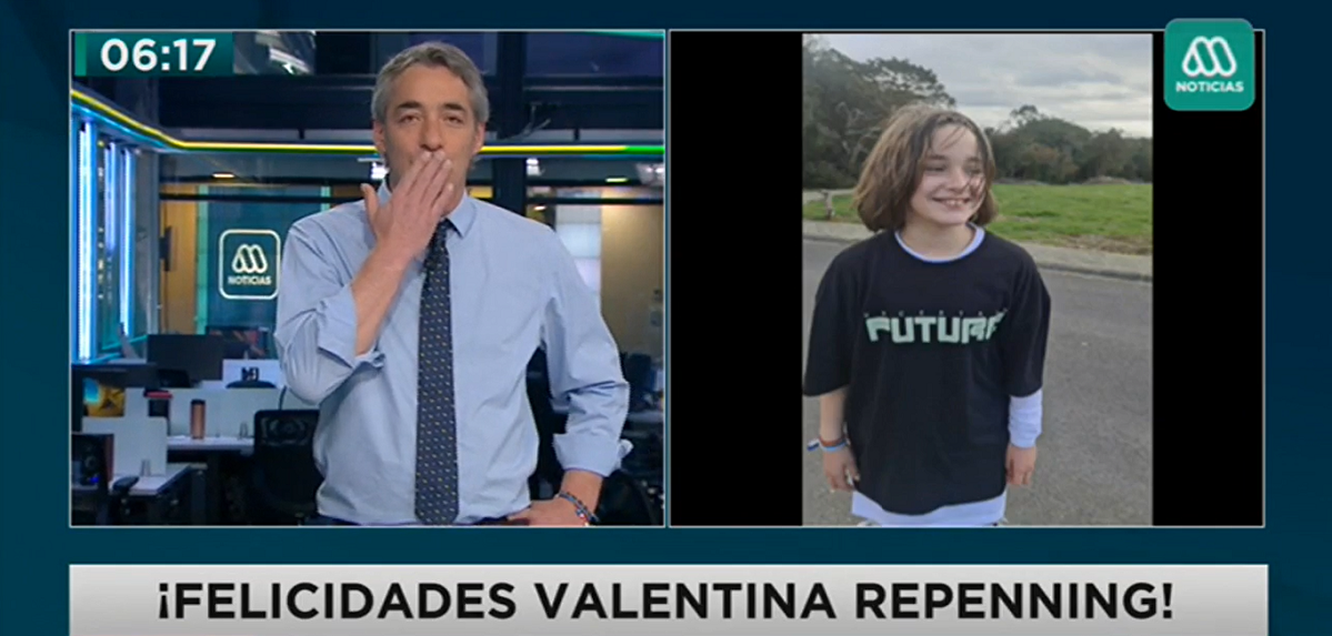 Repenning envió saludo de cumpleaños a su hija en noticiero y recordó por qué no estuvo en el parto