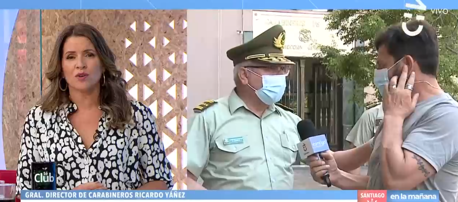 General de Carabineros perdió la paciencia con Monserrat Álvarez y abandonó tenso despacho de CHV