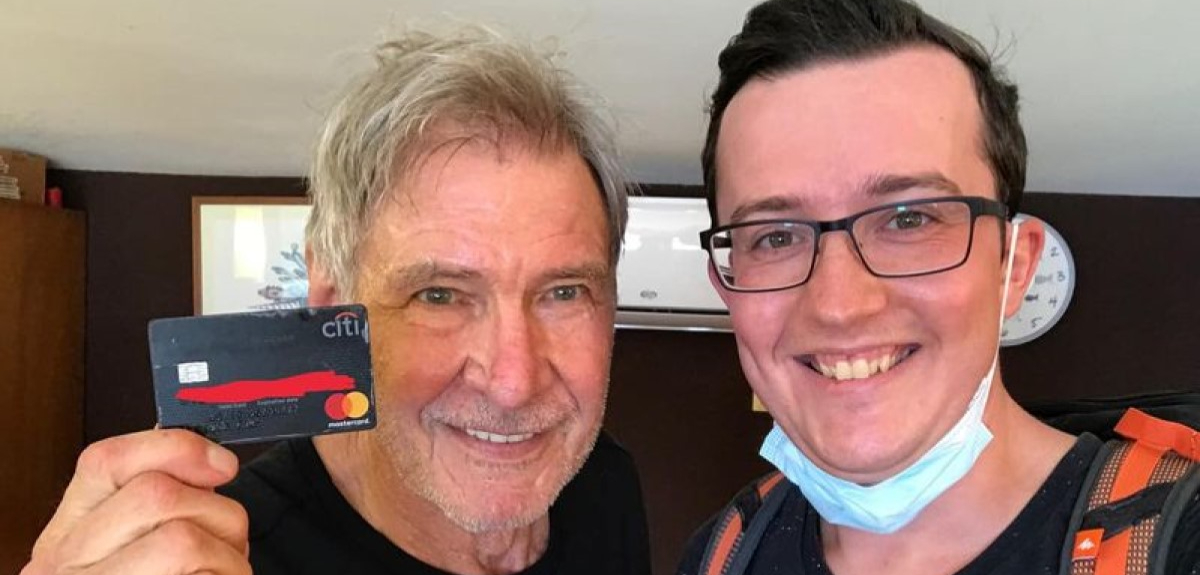 Turista encontró tarjeta de crédito de Harrison Ford en Italia: le pidió una original recompensa