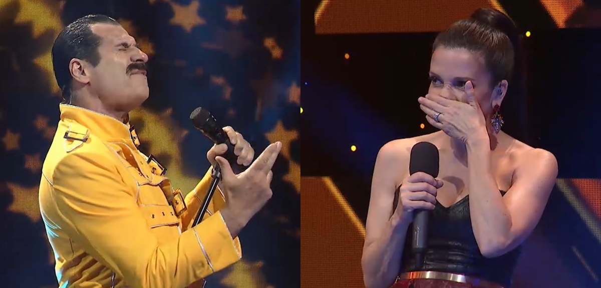 Fernando Larraín y su hilarante imitación en The Covers fuera de competencia: le apagaron las luces