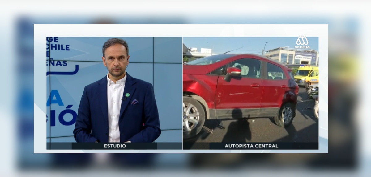 Violento accidente múltiple en Autopista Central: ocupantes de un vehículo huyeron