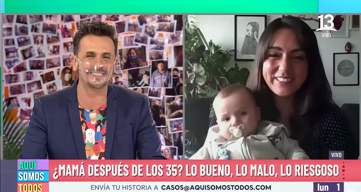Clarisa Muñoz presentó a su hijo Ferrán en Aquí somos todos