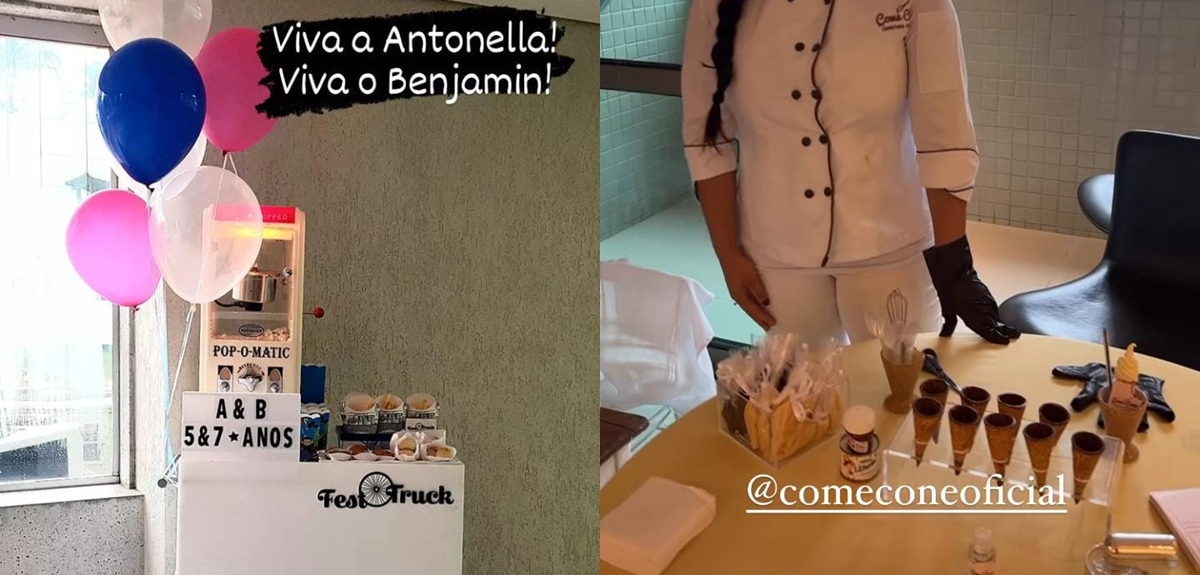 Cumpleaños de los hijos de Eduardo Vargas y Daniela Colett