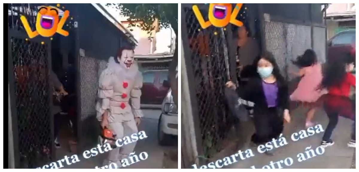 Video de Halloween grabado en Chile generó opiniones divididas en las redes: “Midan sus bromas”