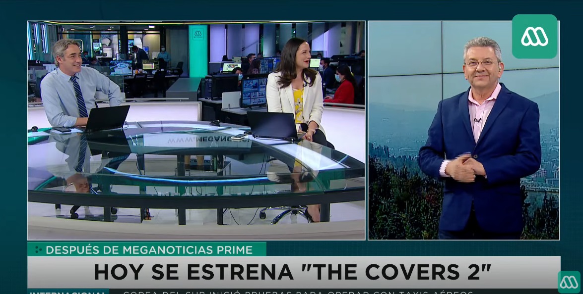 Equipo de Meganoticias ovacionó en vivo a Jaime Leyton por su debut en The Covers: "Ídolo"