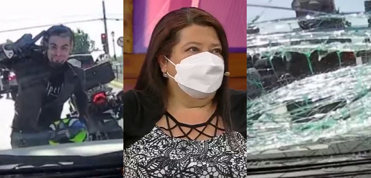 Mujer que recibió ataque con cadena de motociclista a su vehículo: 