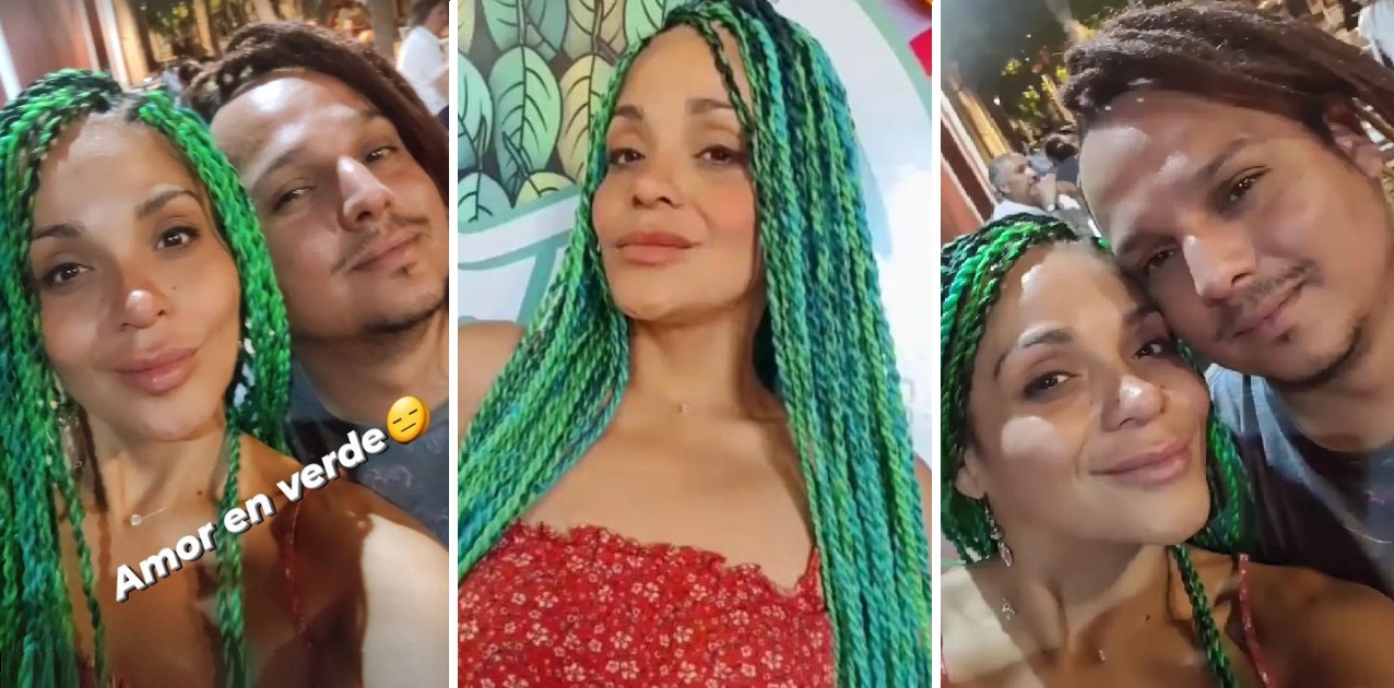 Kathy Orellana pelo verde