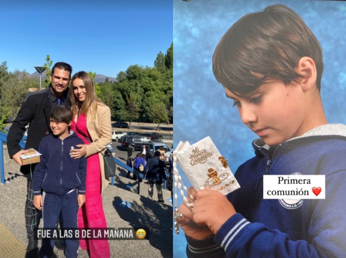 Primera comunión del hijo de Maura Rivera