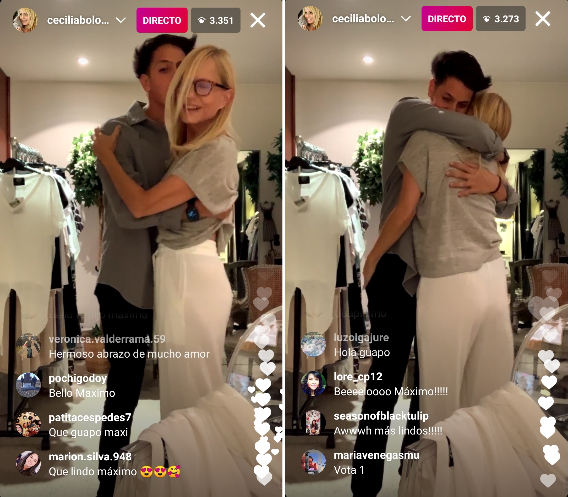 Cecilia Bolocco y Máximo