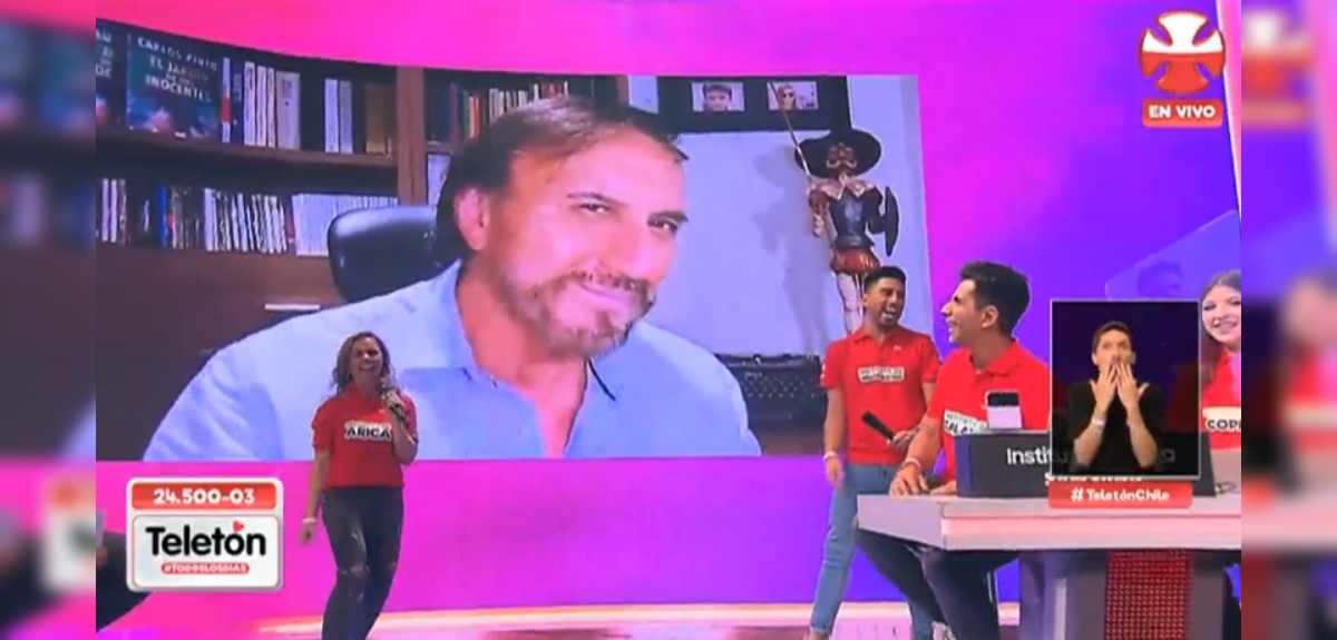 Carlos Pinto sorprendió con su aparición en la Teletón: broma de Julián Elfenbein generó reacciones
