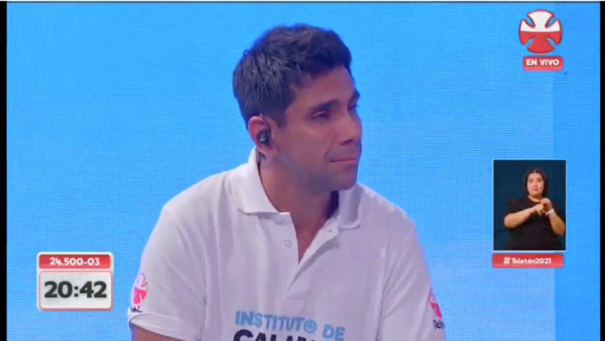 emoción juan pablo queraltó por presentación de fran sfeir en la teletón